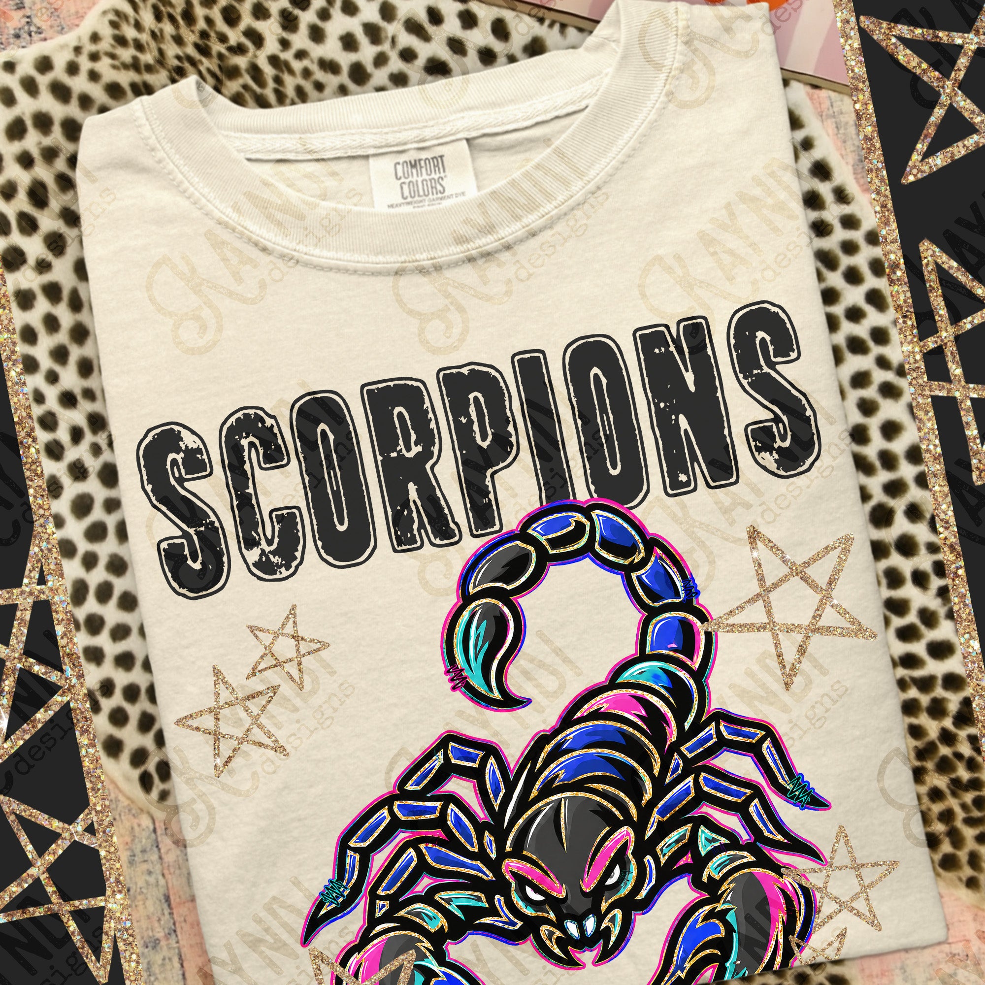 Grunge Varsity Scorpions mockup