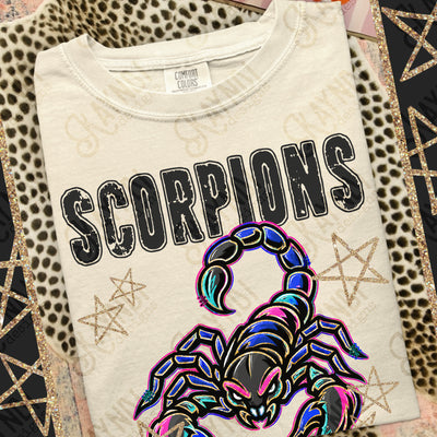 Grunge Varsity Scorpions mockup