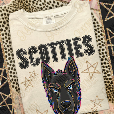 Grunge Varsity Scotties mockup