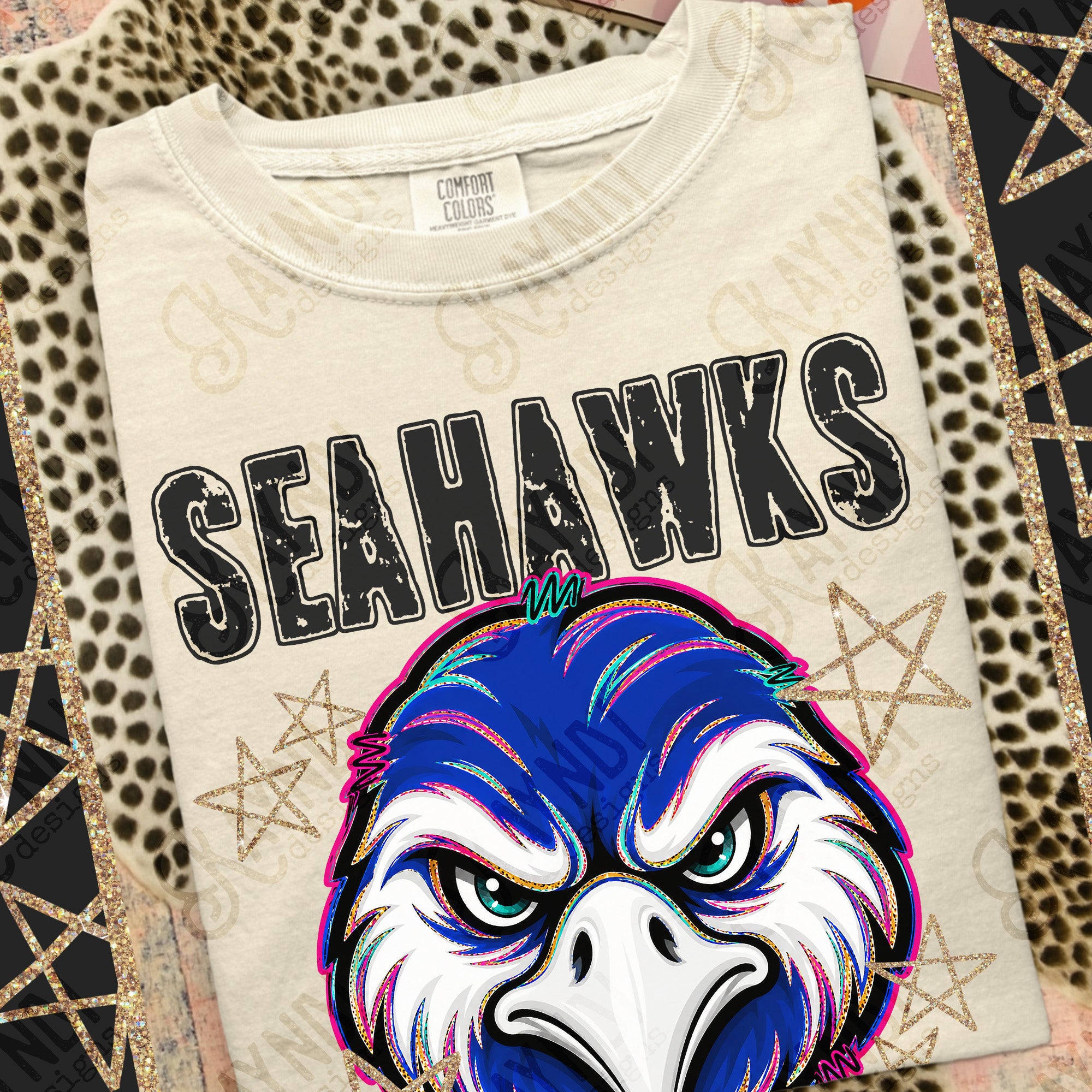Grunge Varsity Seahawks 2 mockup