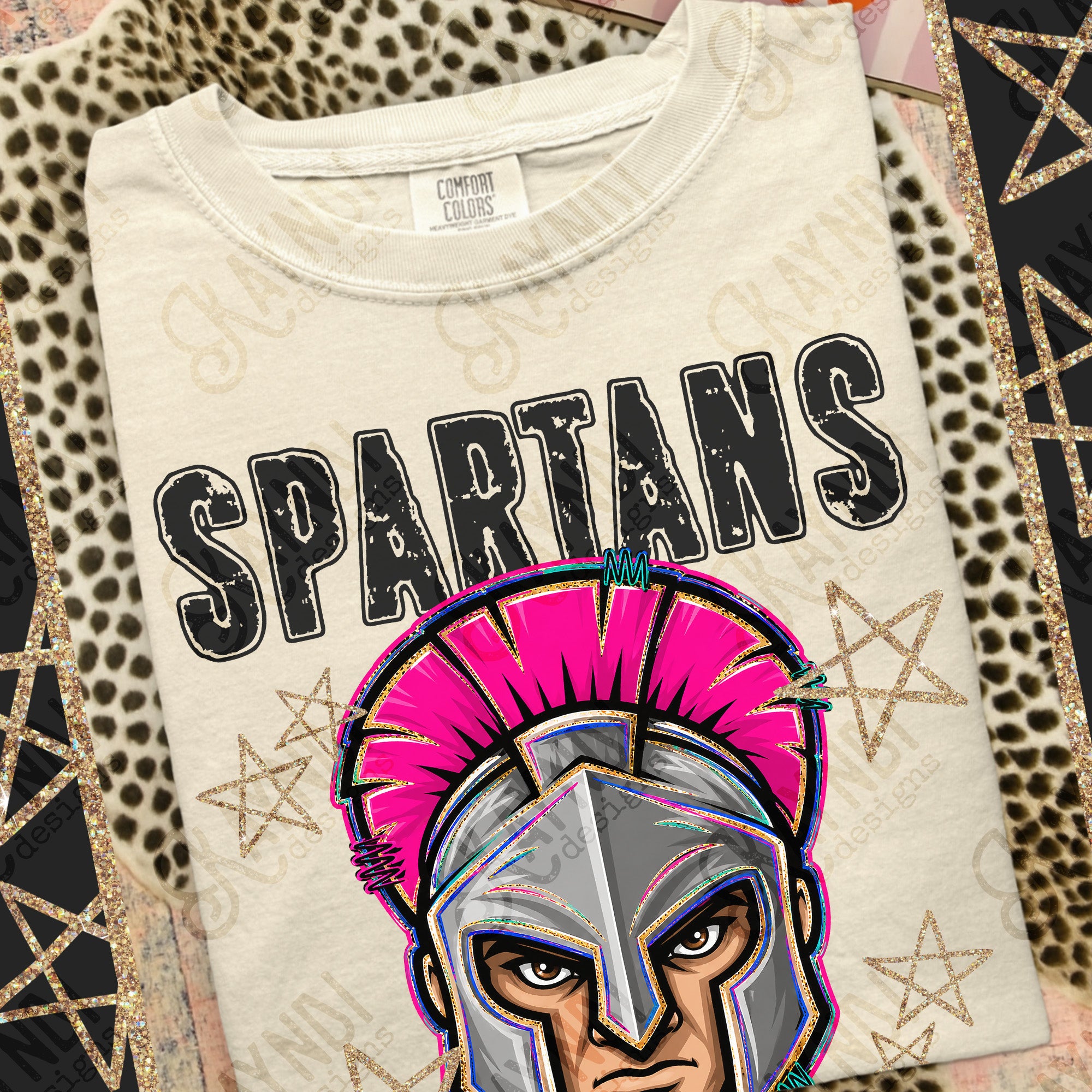 Grunge Varsity Spartans 2 mockup