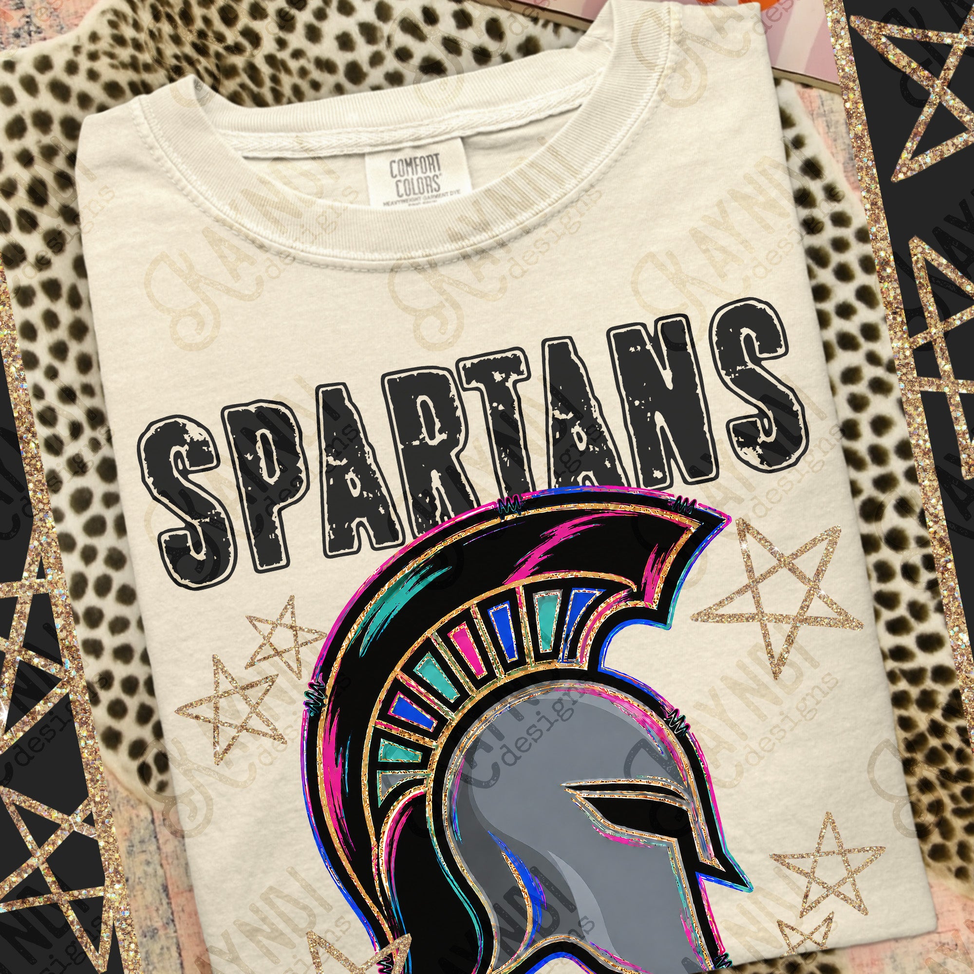Grunge Varsity Spartans 3 mockup