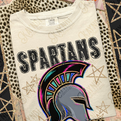 Grunge Varsity Spartans 3 mockup