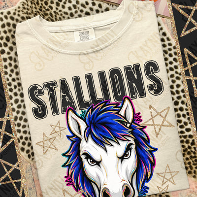 Grunge Varsity Stallions mockup