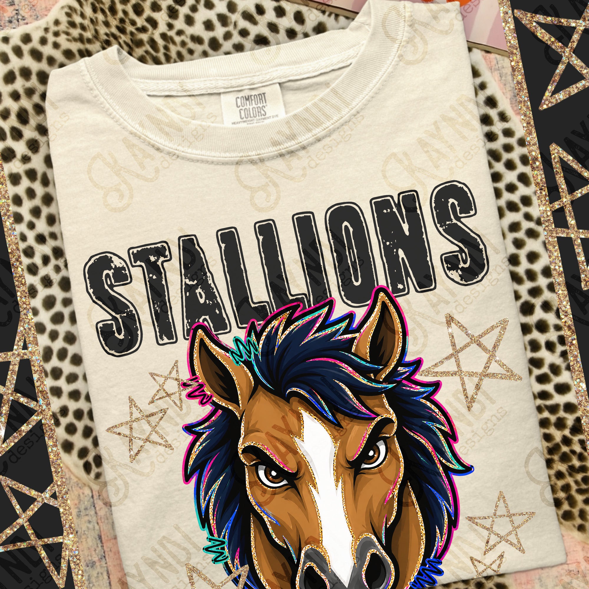 Grunge Varsity Stallions 3 mockup
