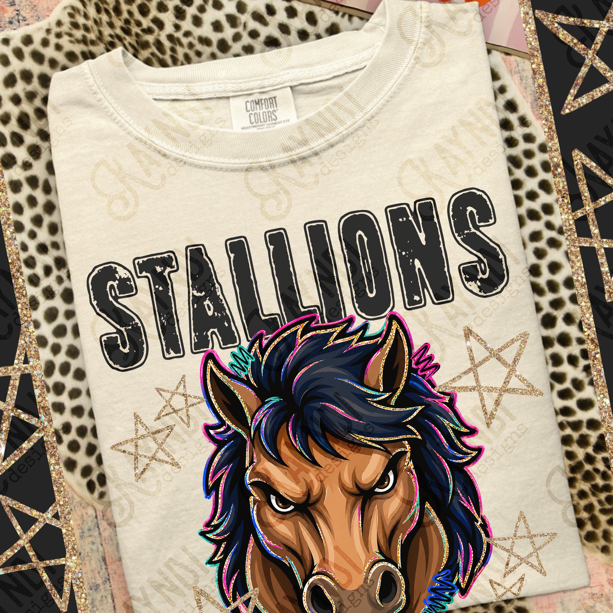 Grunge Varsity Stallions 4 mockup