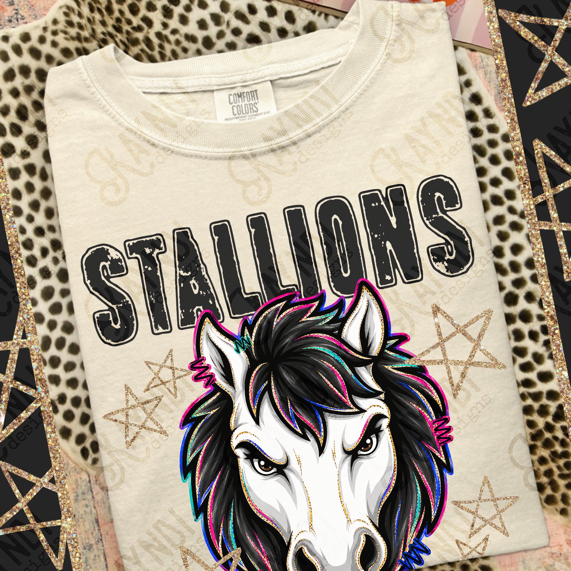 Grunge Varsity Stallions 5 mockup