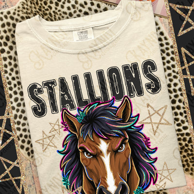 Grunge Varsity Stallions 7 mockup