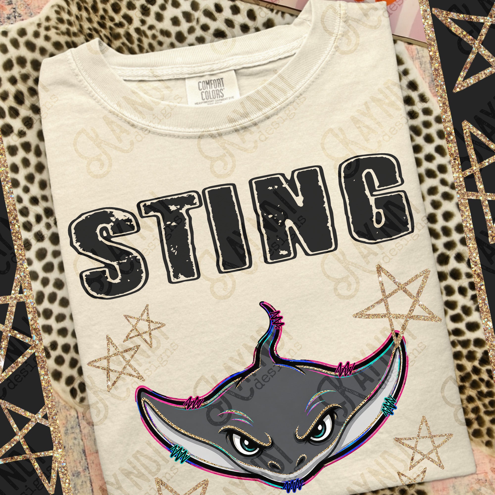 Grunge Varsity Sting mockup