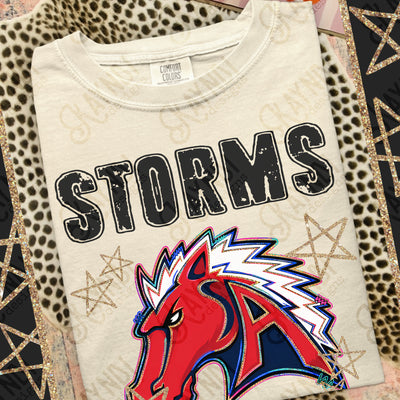 Grunge Varsity Storms mockup