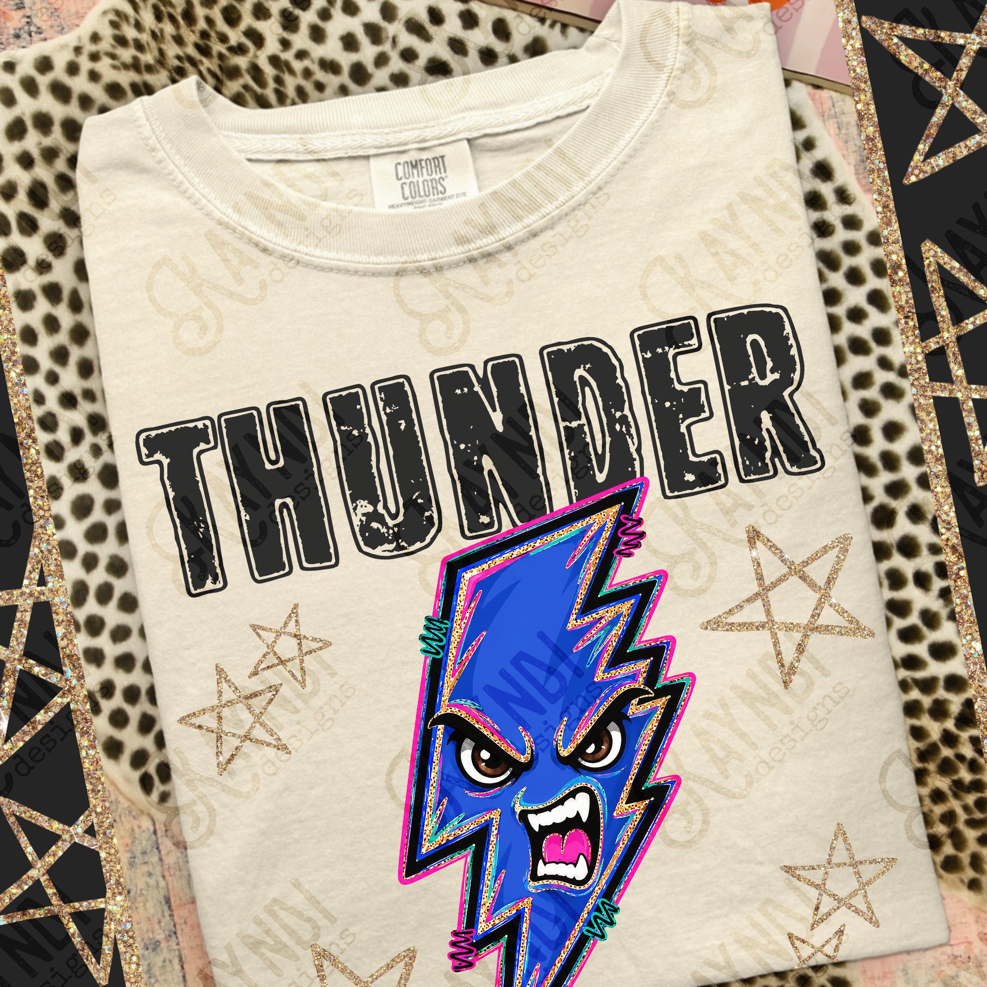 Grunge Varsity Thunder mockup