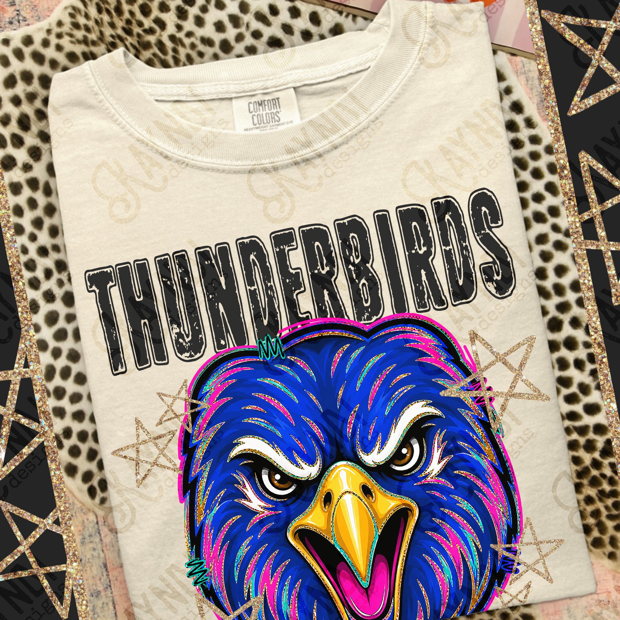 Grunge Varsity Thunderbirds 2 mockup