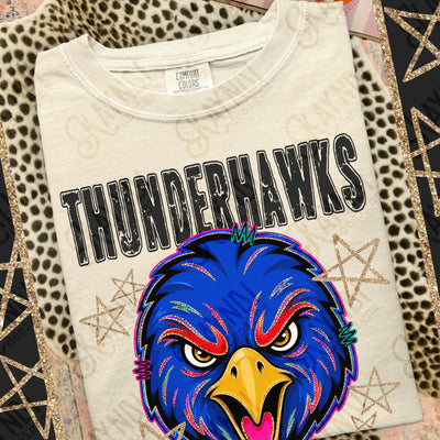 Grunge Varsity Thunderhawks 2 mockup
