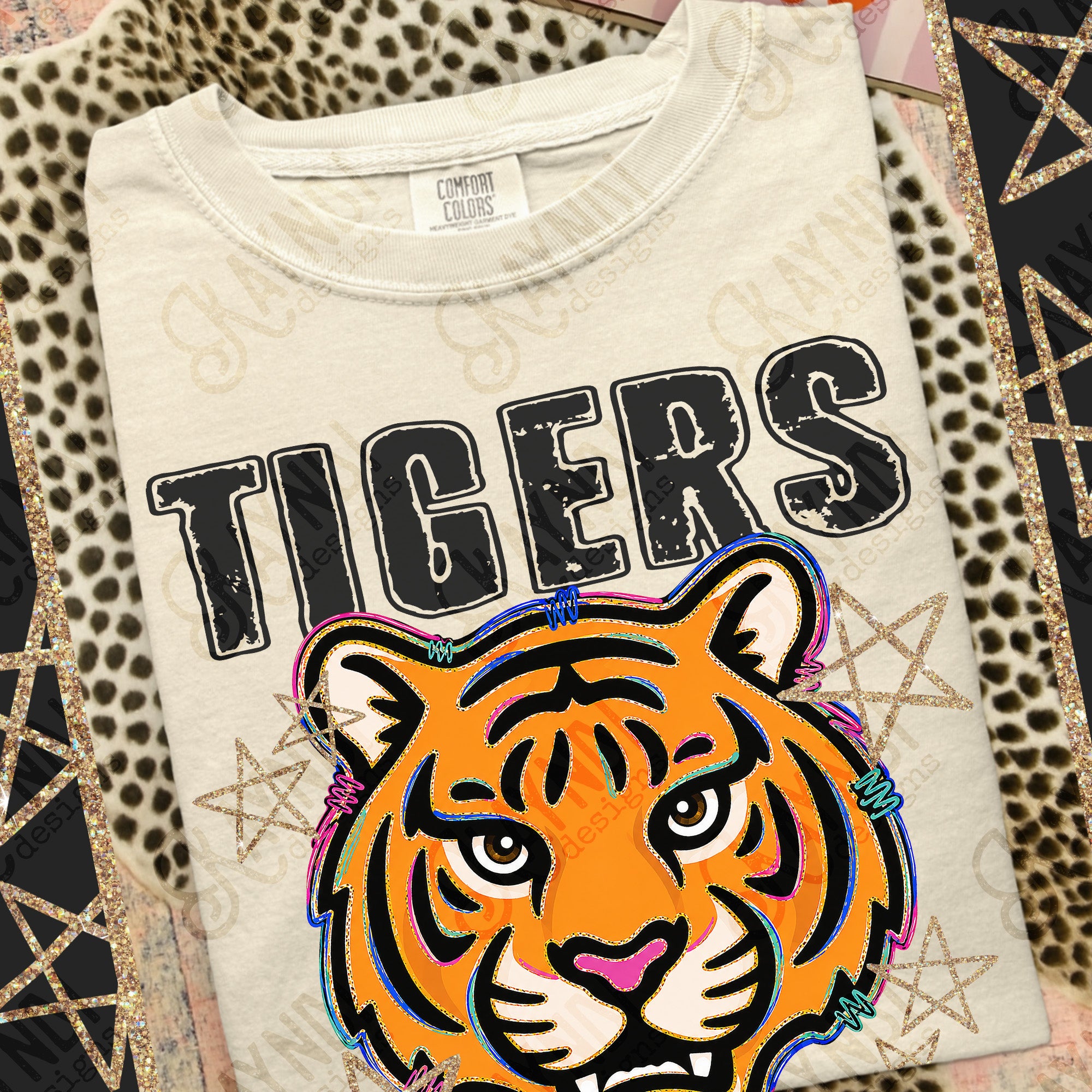 Grunge Varsity Tigers 2 mockup