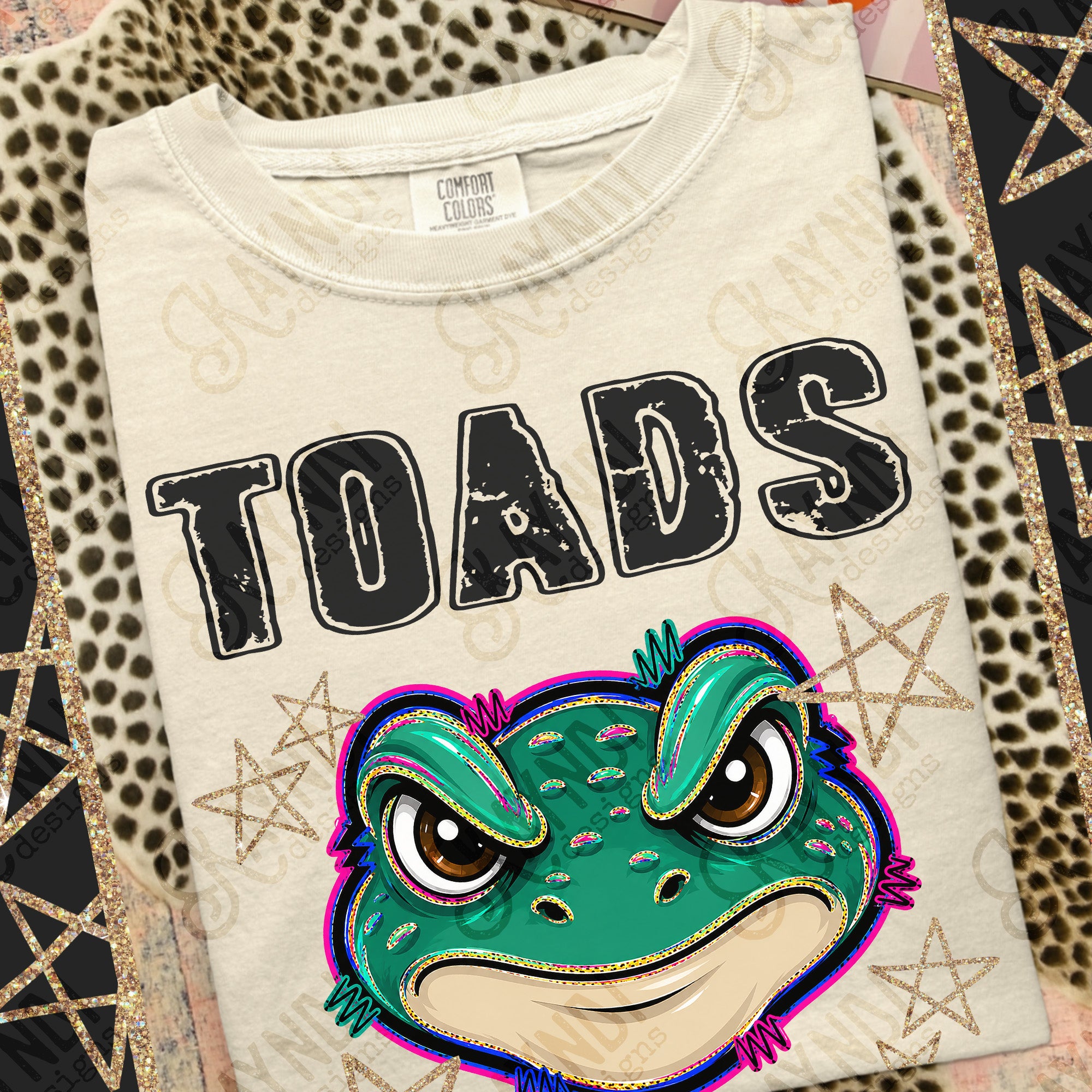 Grunge Varsity Toads mockup