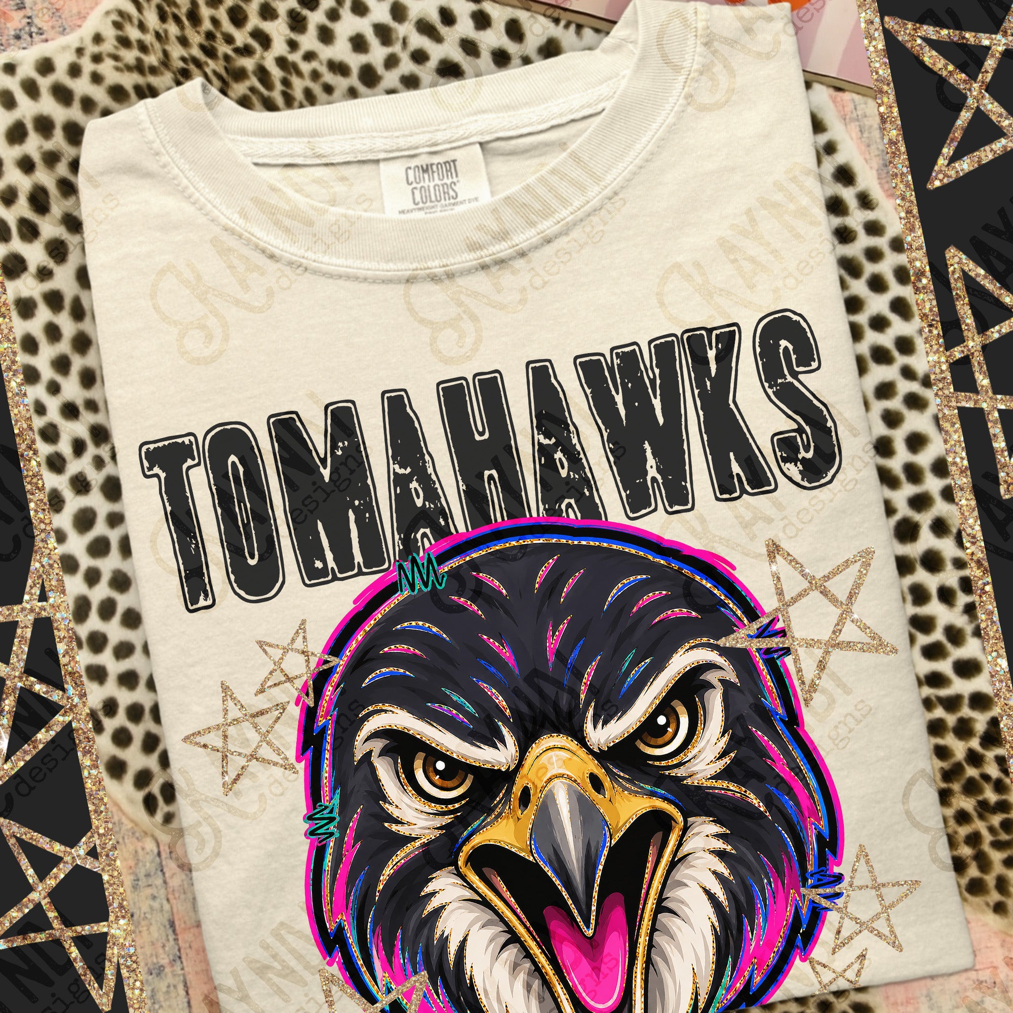 Grunge Varsity Tomahawks mockup