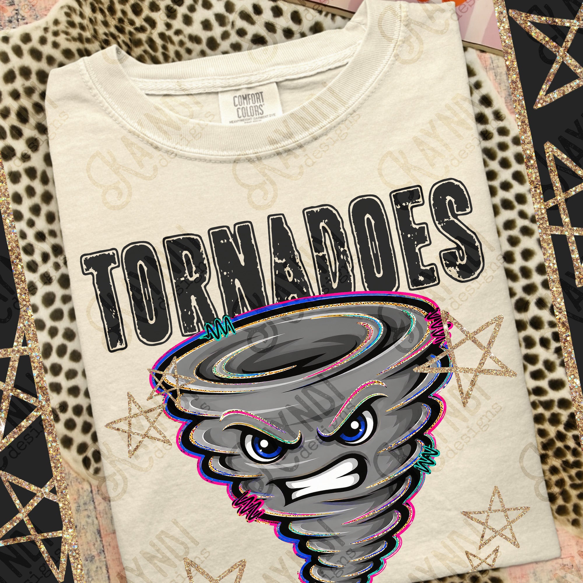 Grunge Varsity Tornadoes mockup
