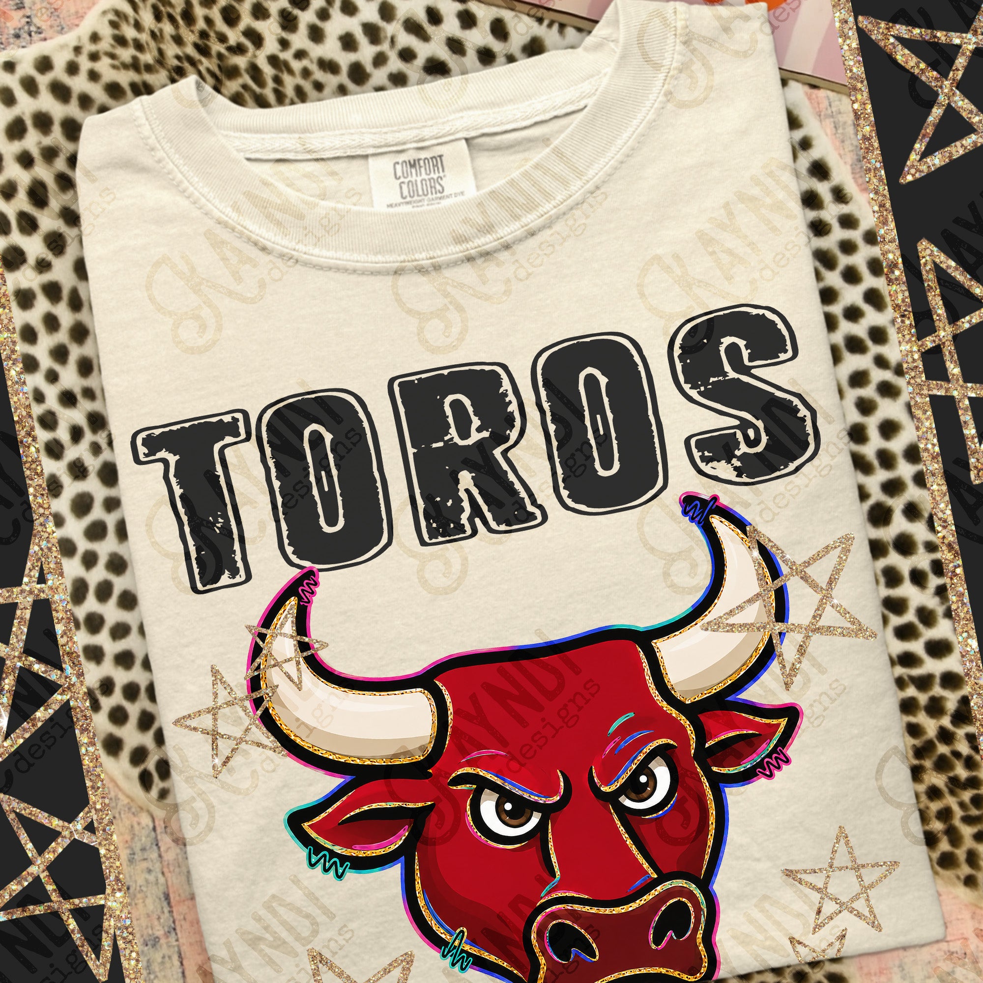 Grunge Varsity Toros mockup