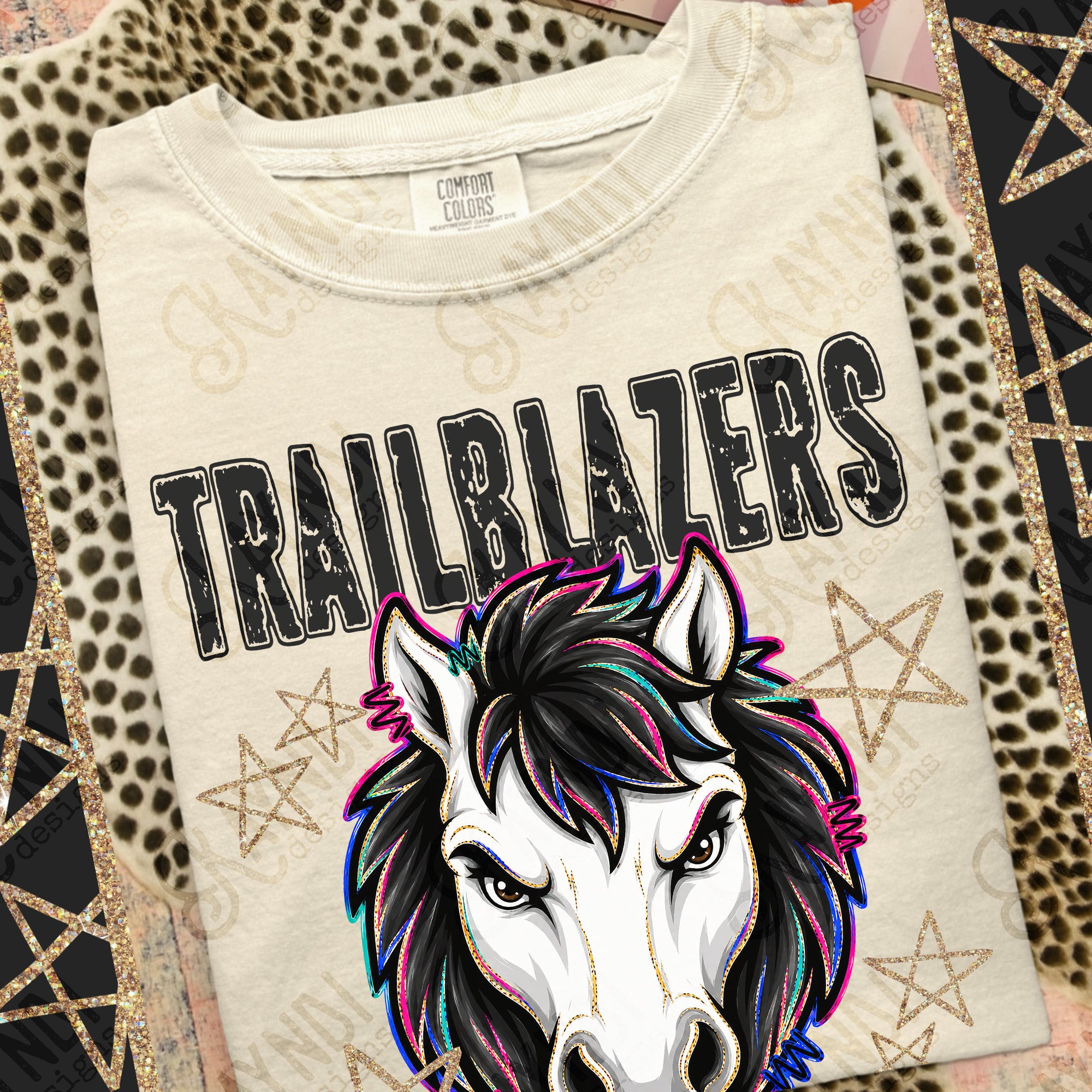 Grunge Varsity Trailblazers mockup