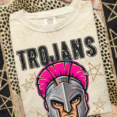 Grunge Varsity Trojans mockup