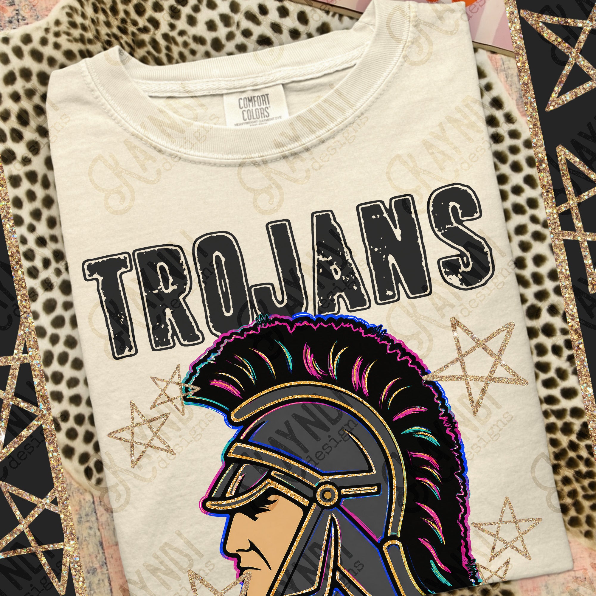 Grunge Varsity Trojans 2 mockup