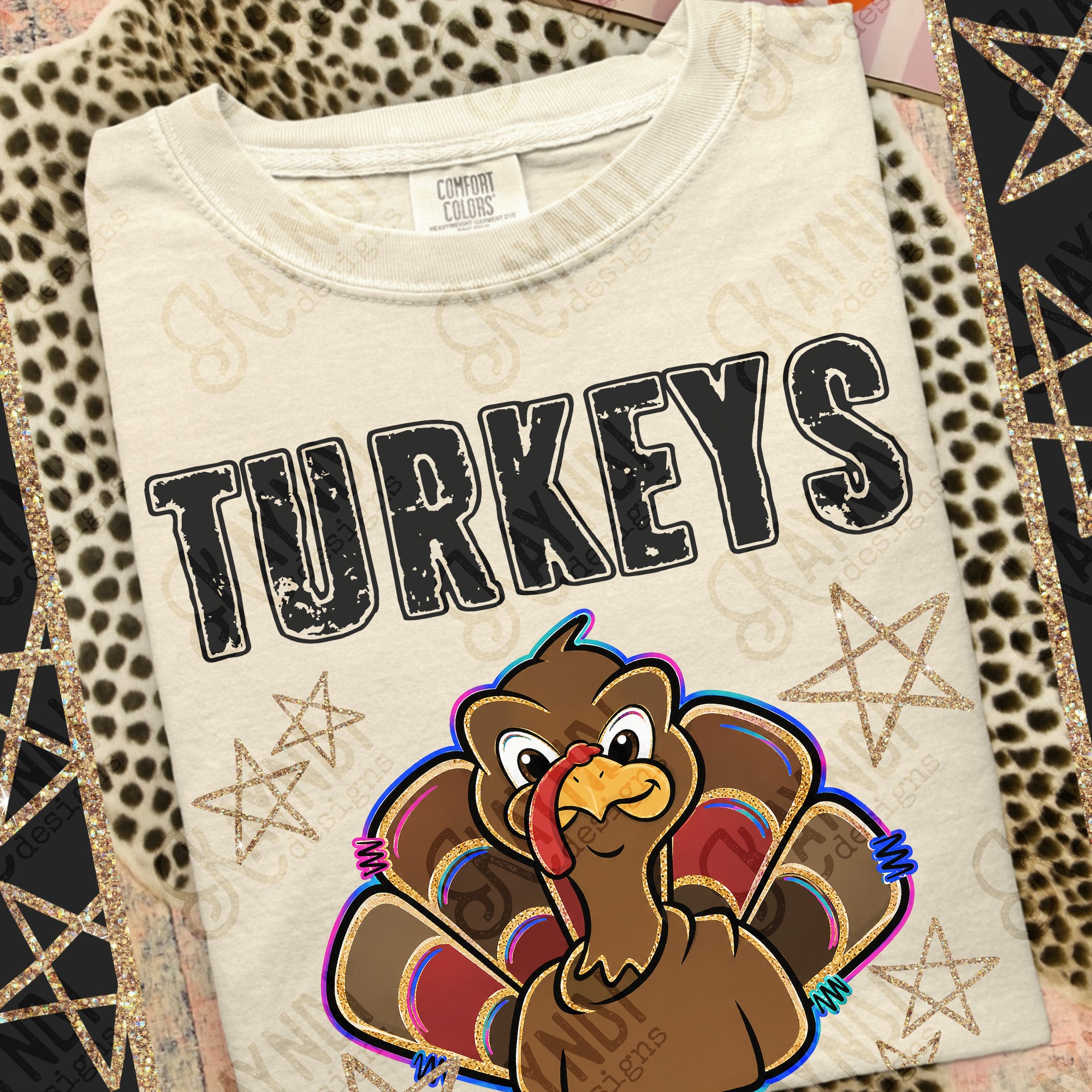 Grunge Varsity Turkeys mockup