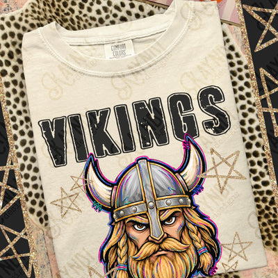 Grunge Varsity Vikings mockup