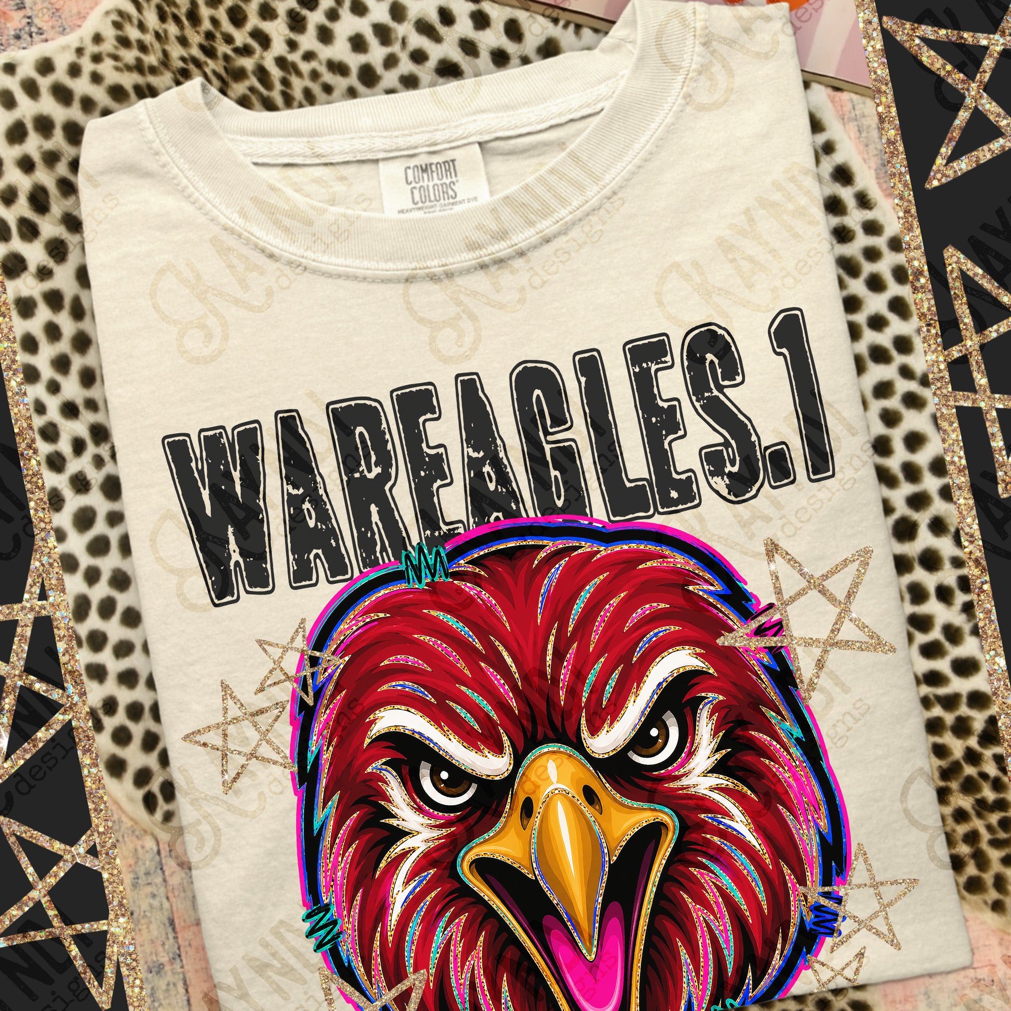 Grunge Varsity War Eagles mockup