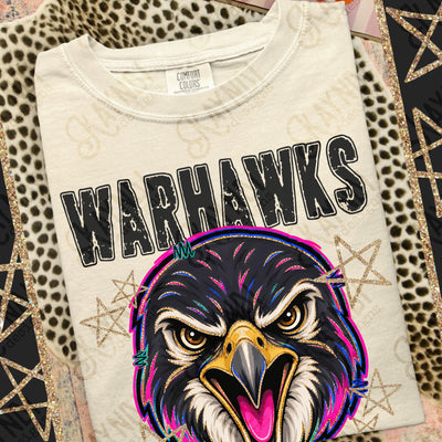 Grunge Varsity Warhawks mockup