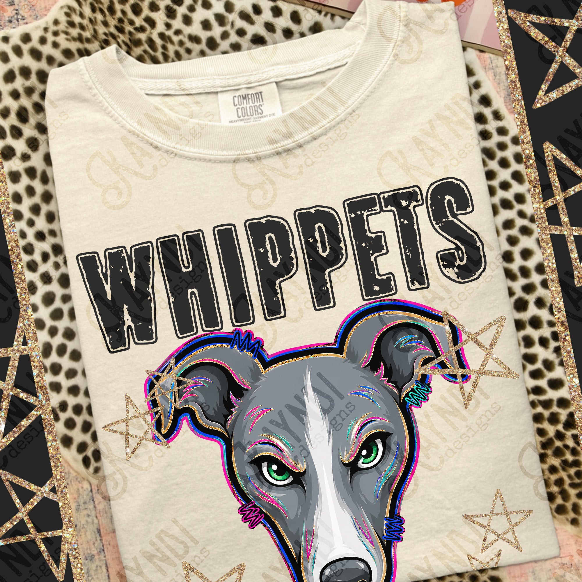 Grunge Varsity Whippets mockup
