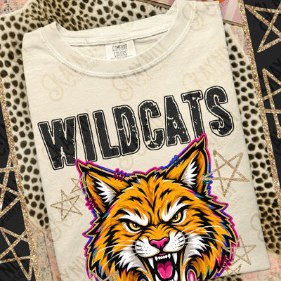 Grunge Varsity Wildcats mockup