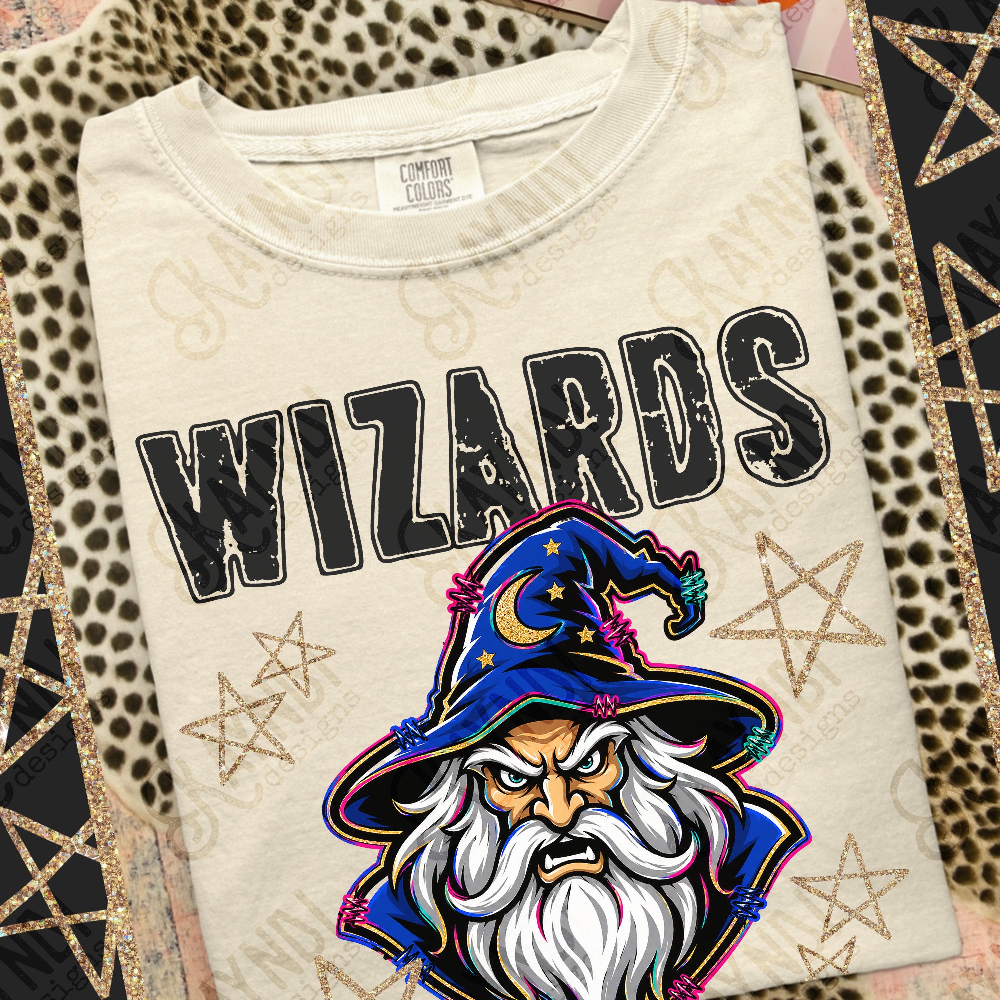 Grunge Varsity Wizards mockup