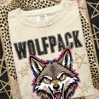 Grunge Varsity Wolfpack mockup