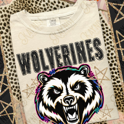 Grunge Varsity Wolverines mockup
