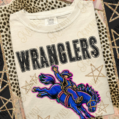 Grunge Varsity Wranglers mockup