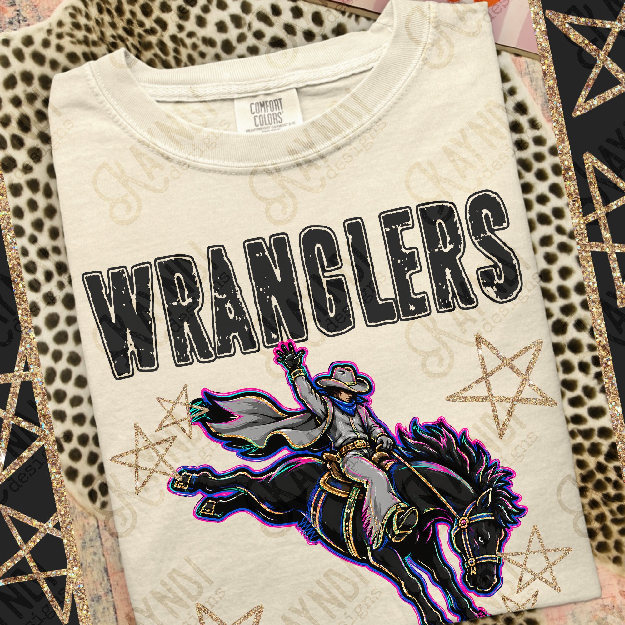 Grunge Varsity Wranglers 2 mockup