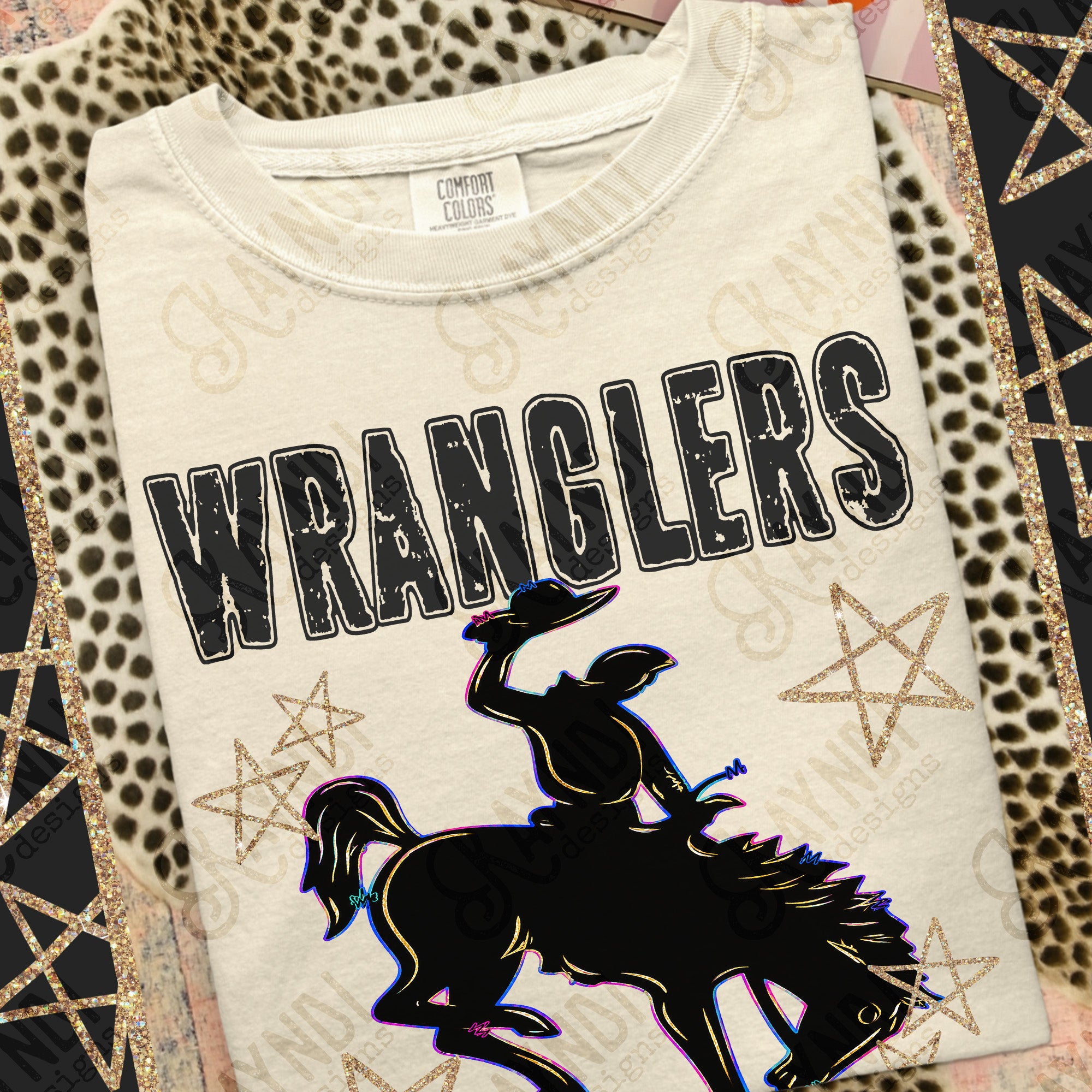 Grunge Varsity Wranglers 3 mockup