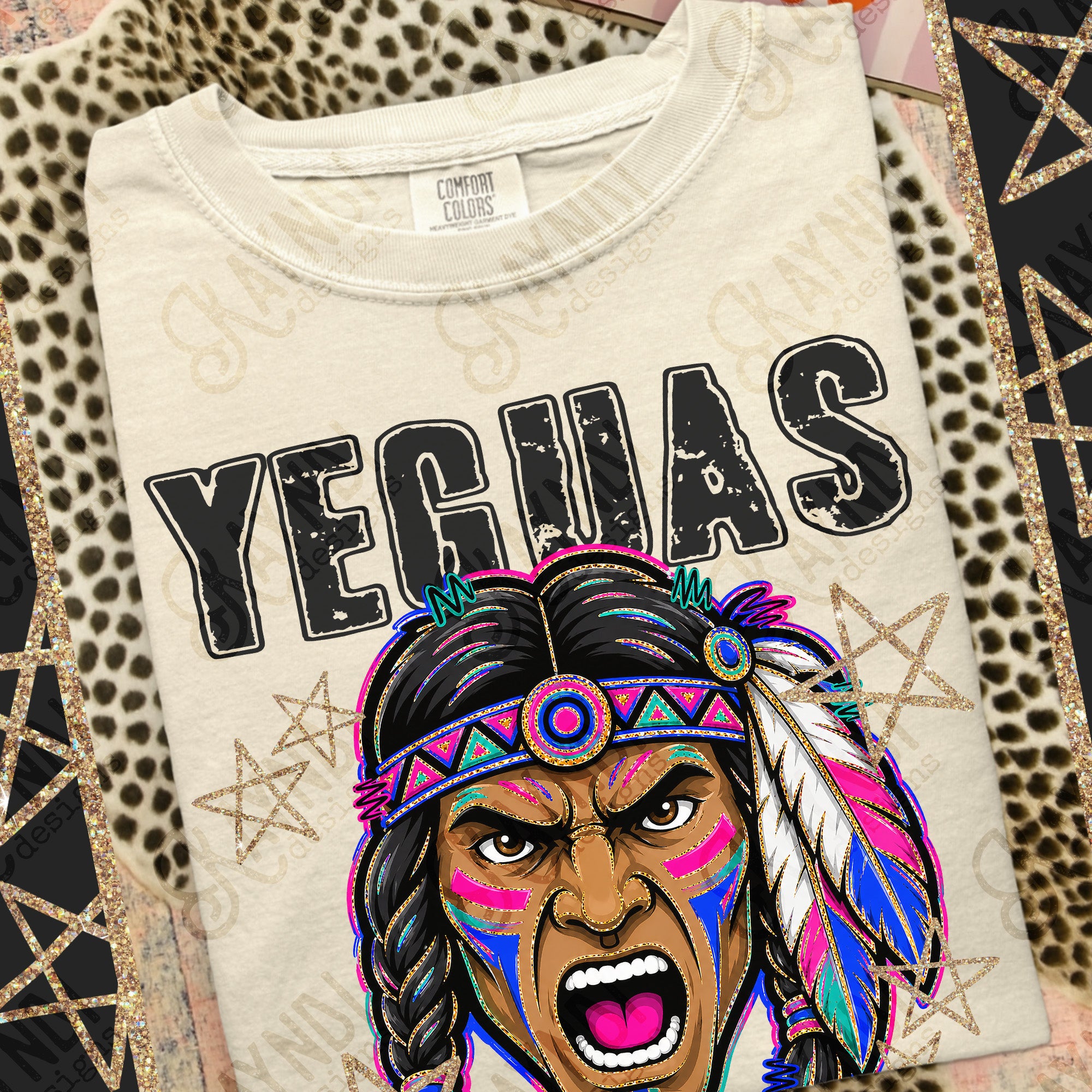 Grunge Varsity Yeguas 3 mockup