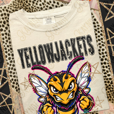 Grunge Varsity Yellow Jackets mockup