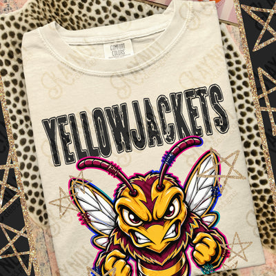 Grunge Varsity Yellow Jackets 2 mockup