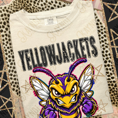 Grunge Varsity Yellow Jackets 3 mockup