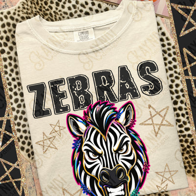 Grunge Varsity Zebras mockup
