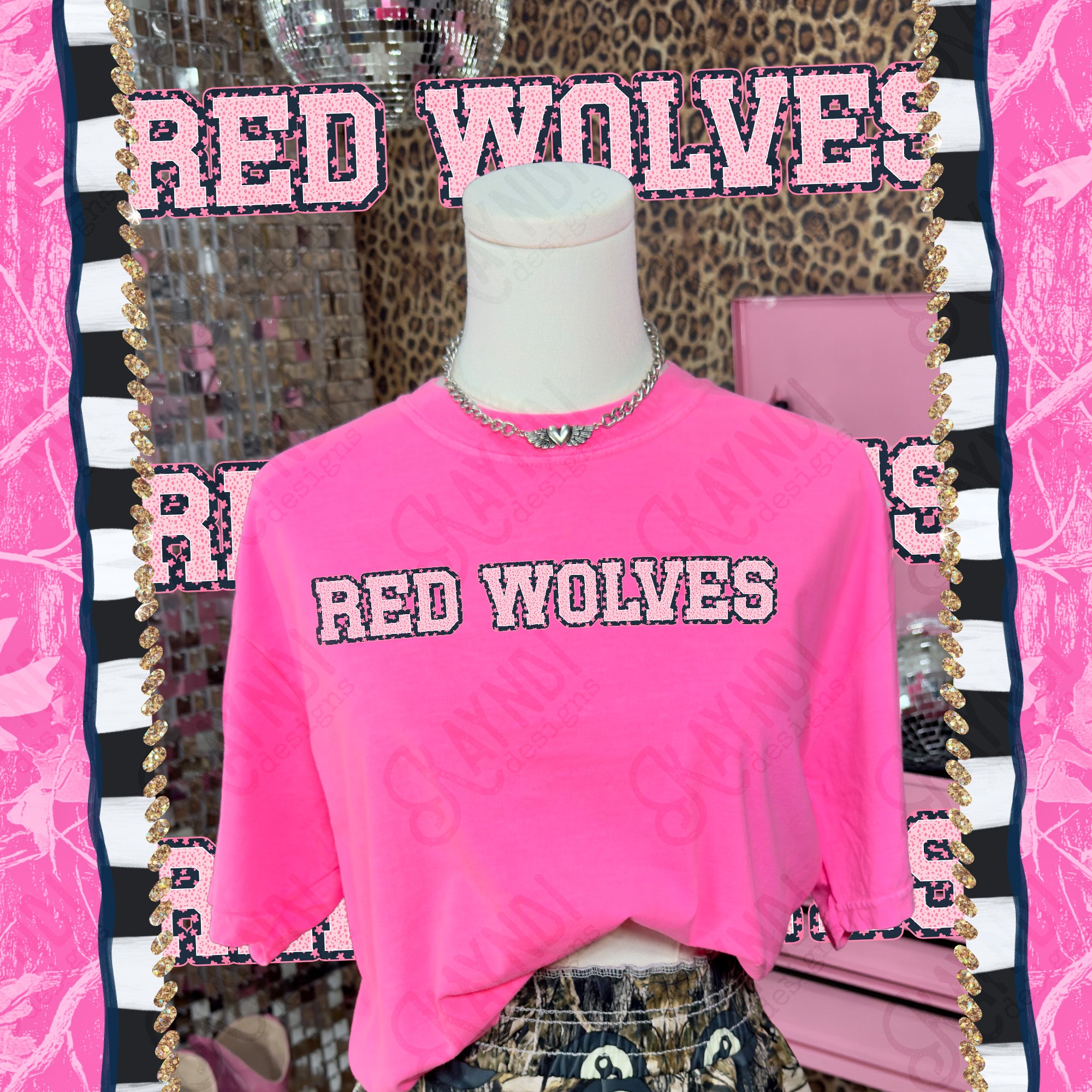 Varsity Stars Red Wolves mockup