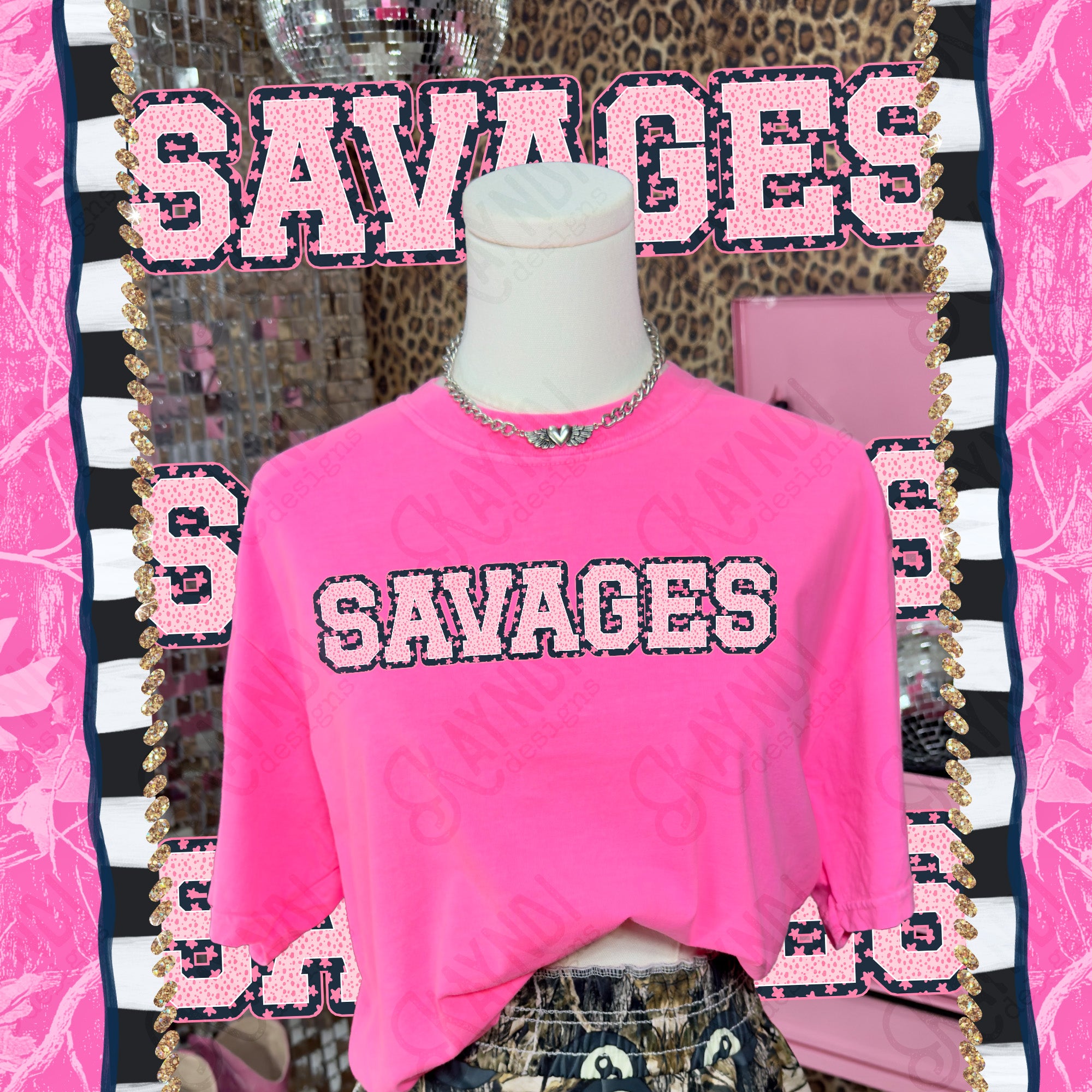 Varsity Stars Savages mockup