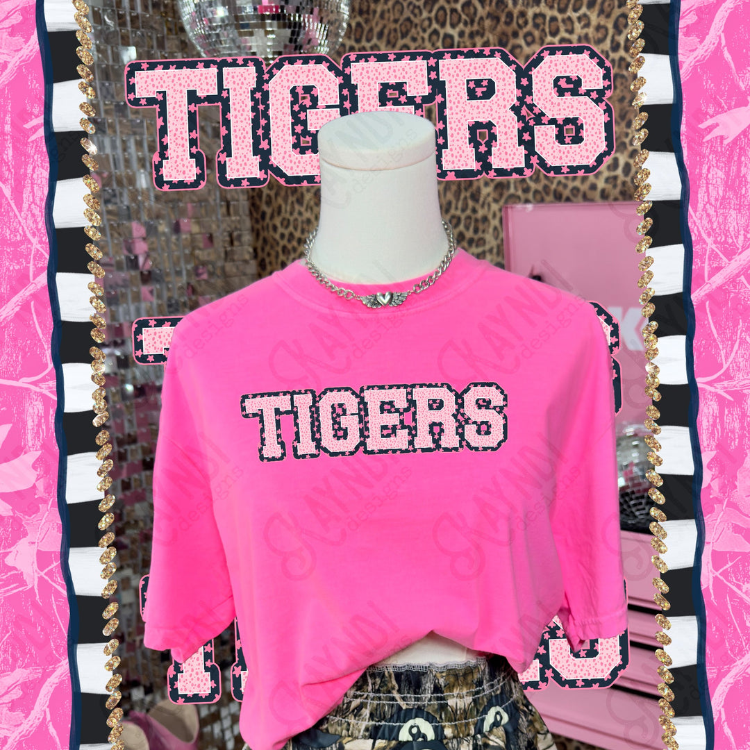 Varsity Stars Tigers DTF transfer design