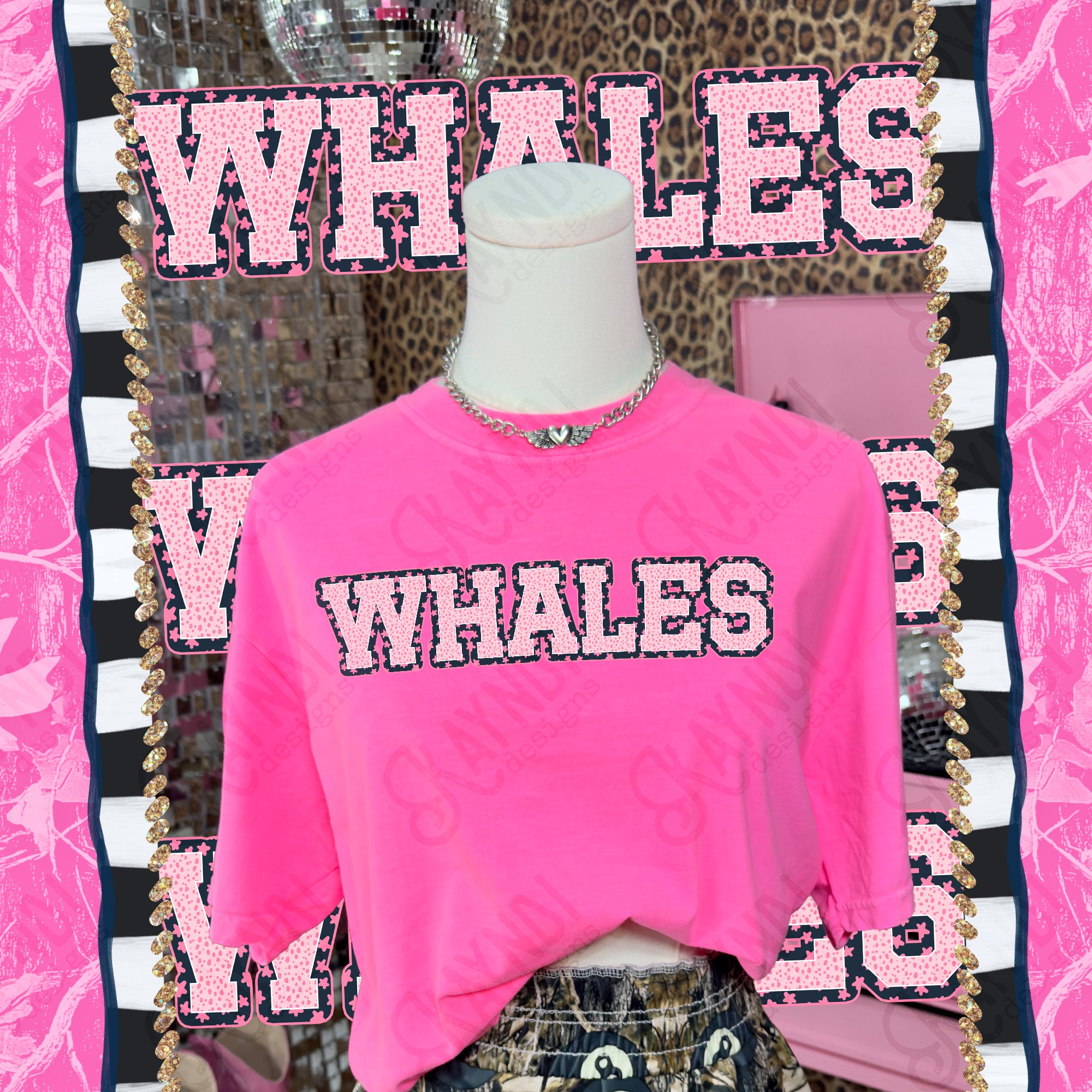 Varsity Stars Whales mockup