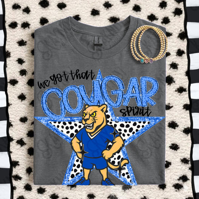 We Got That Spirit Cougar — Blue mockup
