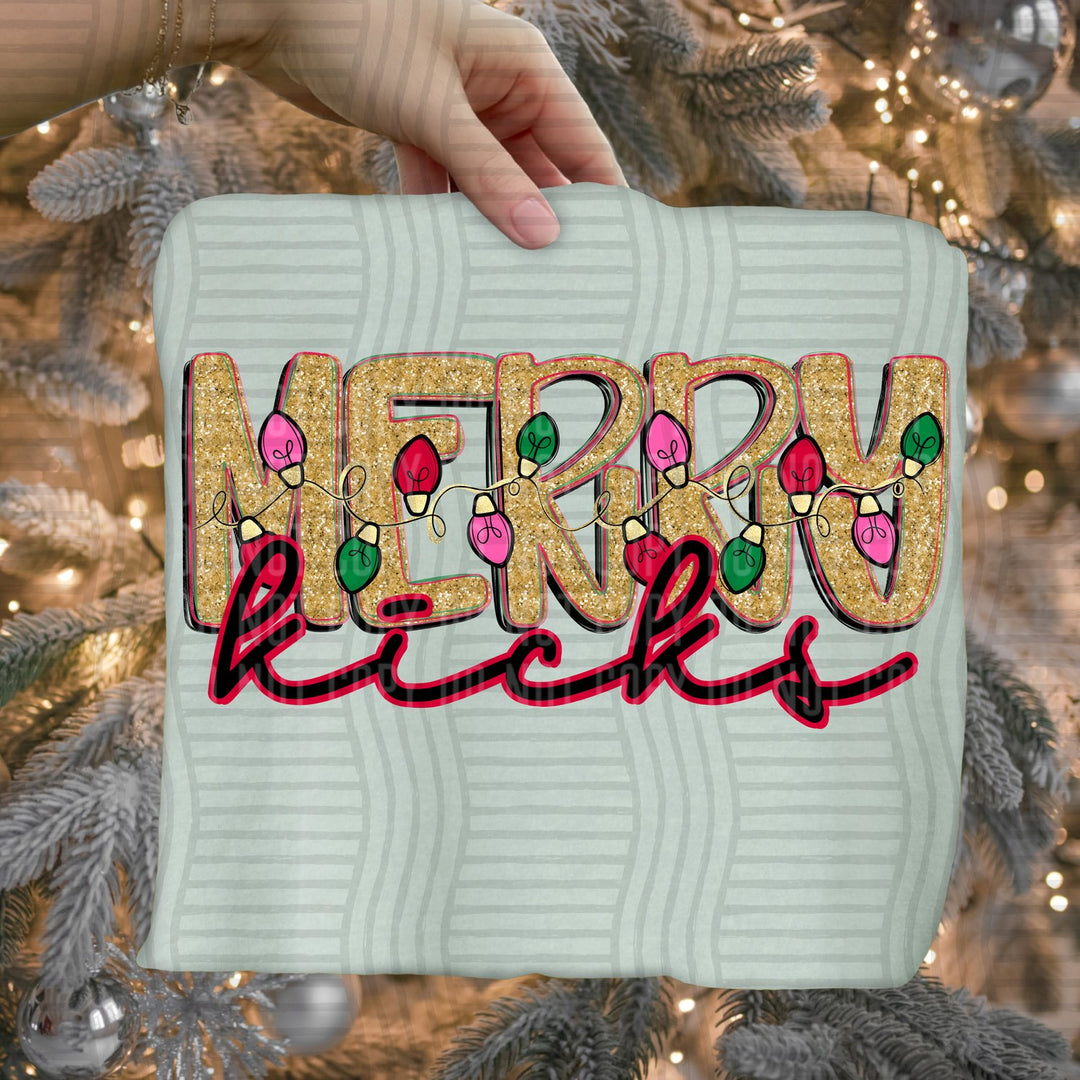 Kicks Merry Lights Mascots DTF transfer