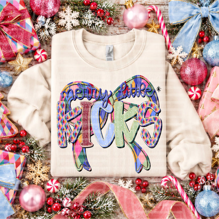 Kicks Merry Little Mascots DTF transfer