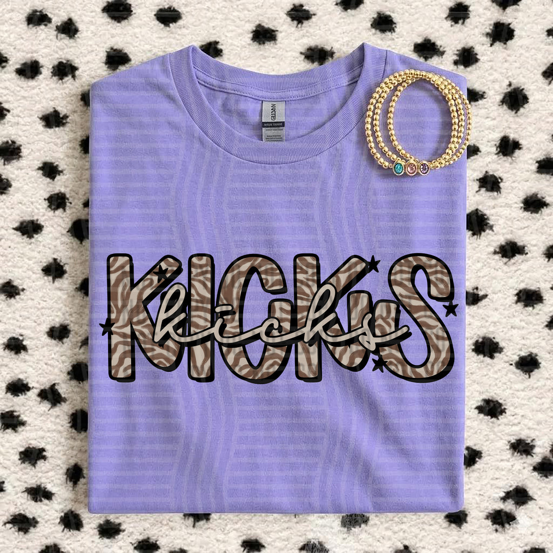 Kicks Zebra Mascots DTF transfer
